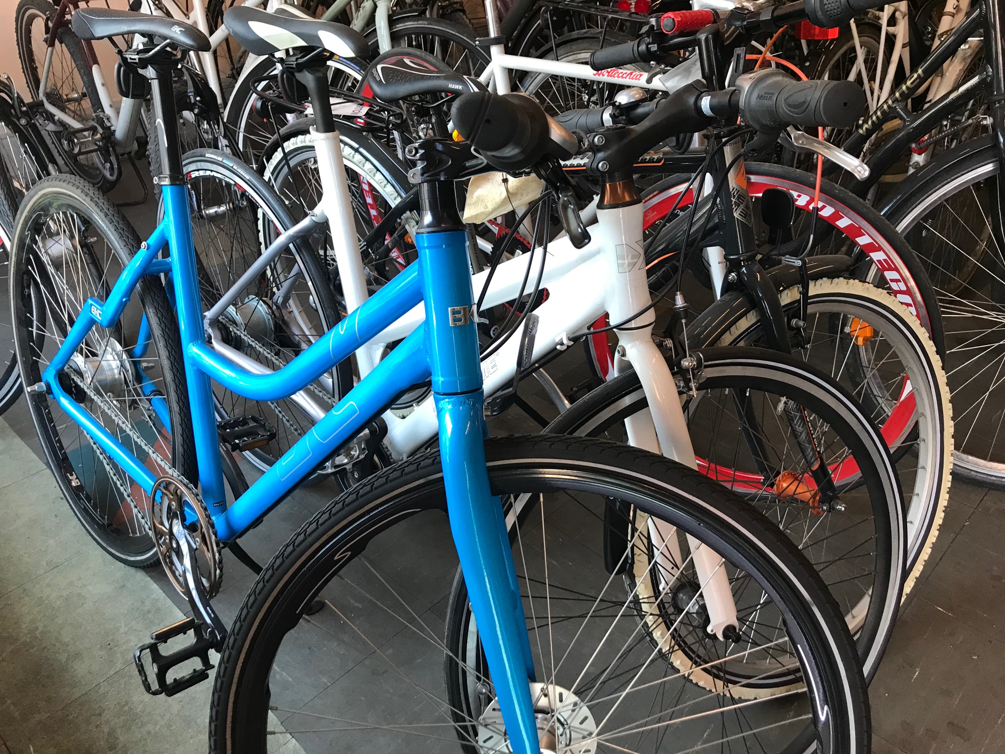 Bicycle in workshop