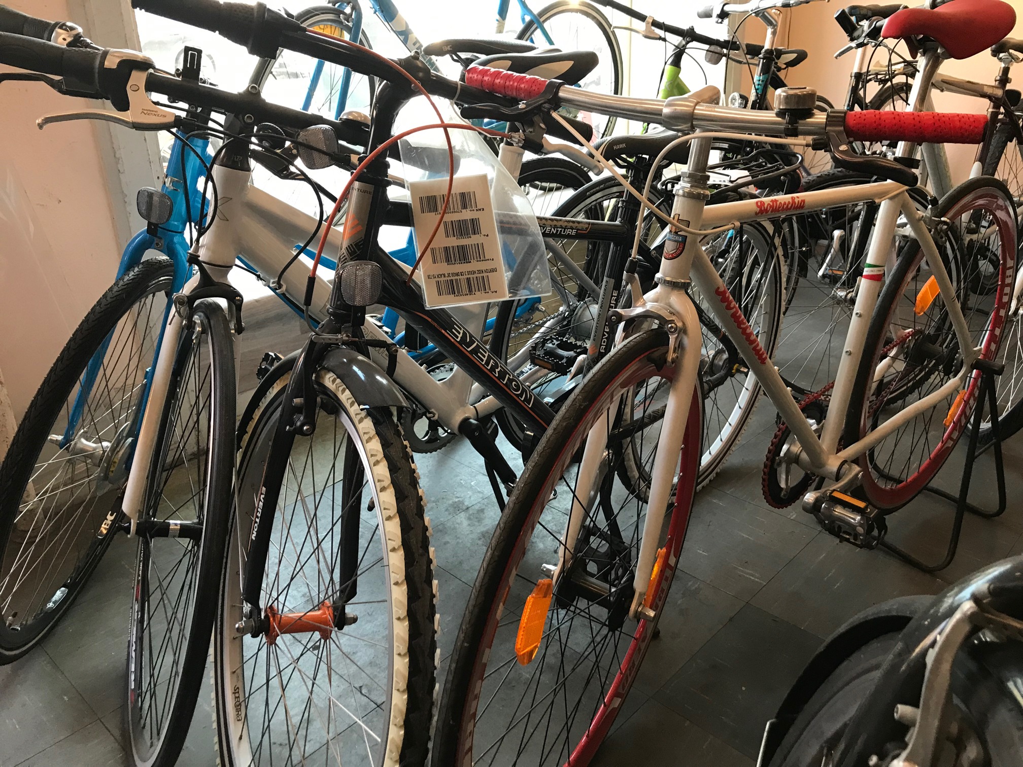 Bicycle repair work in progress